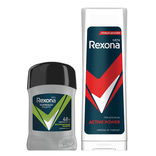 Набор подарочный для мужчин, Rexona, Men Purpose, антиперсперант + гель для душа