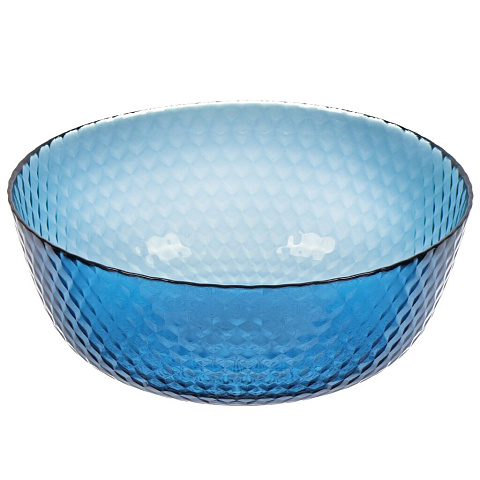 Салатник стекло, круглый, 23 см, Идиллия Лондон Топаз, Luminarc, Q1316, синий