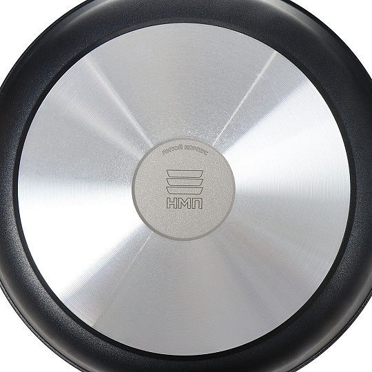 Сковорода алюминий, 28 см, антипригарное покрытие, Нева Металл Посуда, Домашняя, съемная ручка, 7428