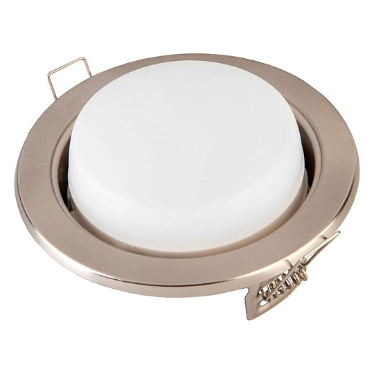 Светильник встраиваемый светодиодный, General Lighting Systems, 50 Вт, GX53, IP20, 10.8х10.8х3.8 см, сатин-никель, 431700
