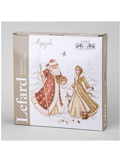 Тарелка закусочная, фарфор, 25х4 см, квадратная, Морозко, Lefard, 85-2047