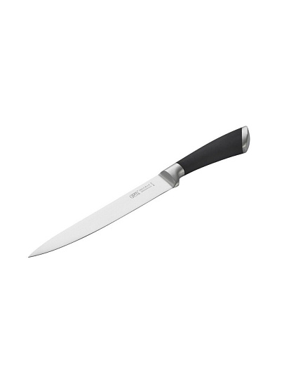 Нож кухонный Gipfel, Mirella, разделочный, X30CR13, нержавеющая сталь, 20 см, рукоятка сталь, резина, 6837