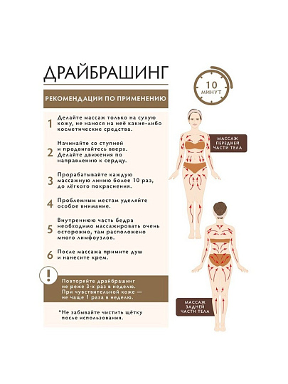 Щетка дерево, 13 см, Банные штучки, Антицеллюлит, 41334