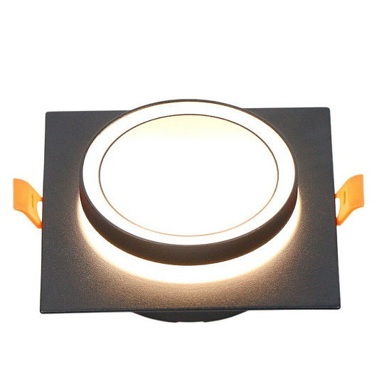 Светильник встраиваемый Вега, GX53, квадратный, черный, General Lighting Systems, GCL-GX53-H38