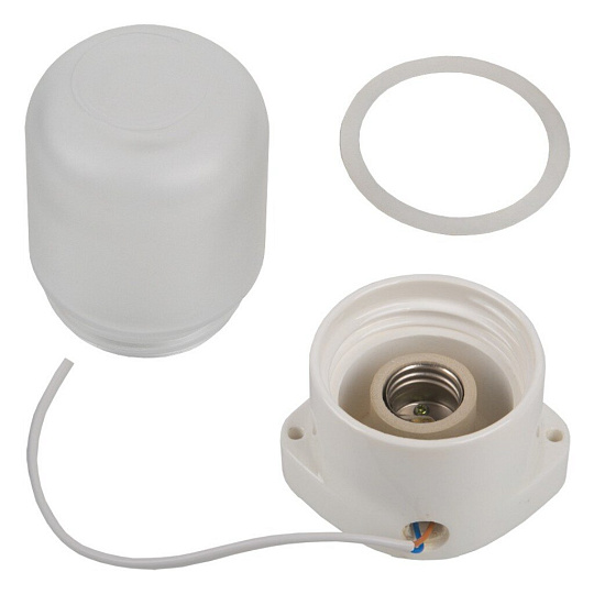 Светильник для бани, General Lighting Systems, GCF-SNC-60-E27-IP65-W,437767, 60 Вт, E27, на 1 лампочку, IP65, НПБ400, прямой, керамика, белый, 437767