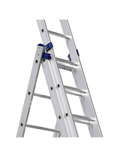Лестница 3 секции, 14 ступеней, алюминий, 9.26 м, 150 кг, Alumet, 5314