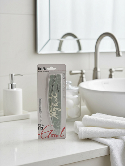 Пилка маникюрная грит, 17.9х3 см, зернистость 150/180, 2 шт, G010034