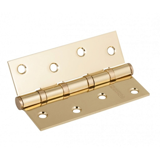 Петля врезная для деревянных дверей, Фабрика Замков, 100х70х2.5 мм, универсальная, Е-100 PB, 113371, латунь