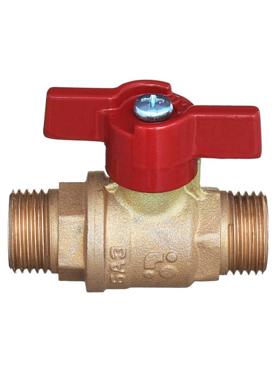 Кран для воды, 3/4", ш-ш, ручка-бабочка, БАЗ