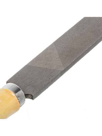 Напильник плоский, 250 мм, №2, деревянная ручка, Bartex, 12020