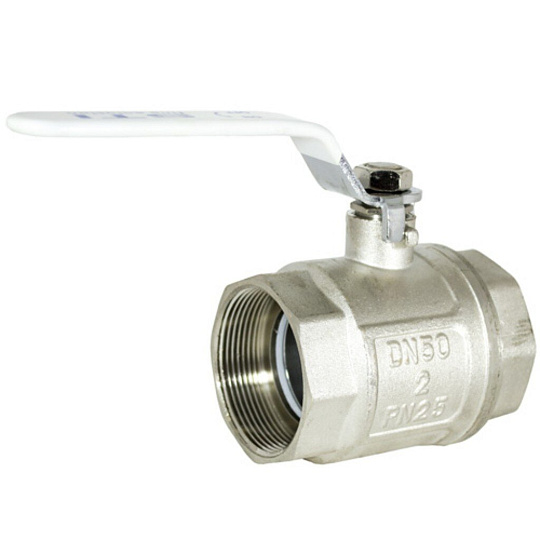 Кран для воды, 2", г-г, ручка, никель, STI