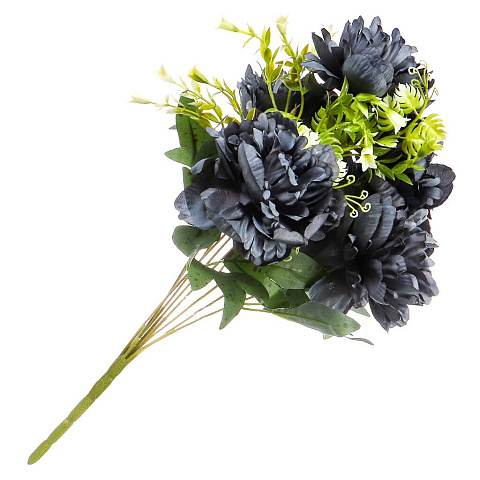 Цветок искусственный Пион, 43 см, синий, Y4-6950