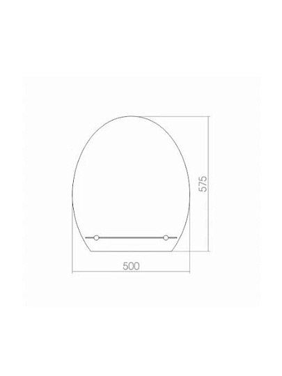ВК Зеркало 490*580мм Комфорт Уют с полкой 4мм, фурнитура для полочки, крепеж 67