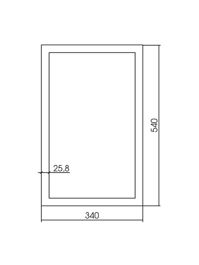 Зеркало 340х540 см,Магнат Серебро