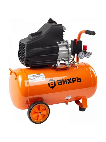 Компрессор масляный, Вихрь, КМП-300/50, 2 кВт, поршневой, 50 л, 300 л/мин, 8 бар, прямой, 74/3/4