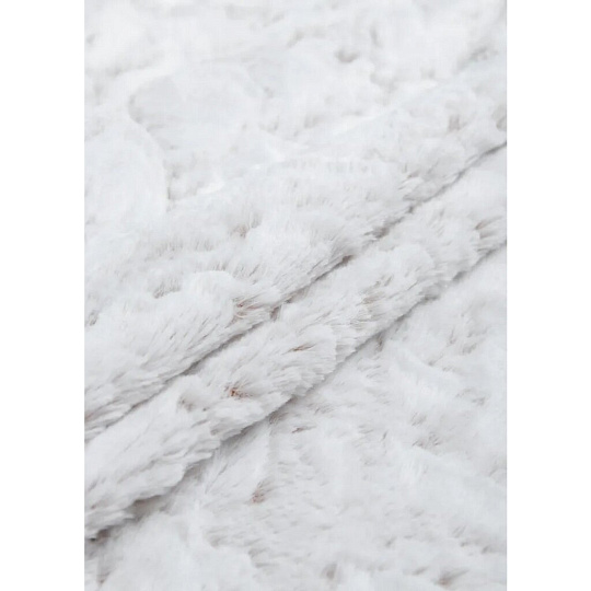 Плед евро, 220х240 см, искусственный мех, 100% полиэстер, Buenas Noches, 2224 Камешки, молочный, 3365