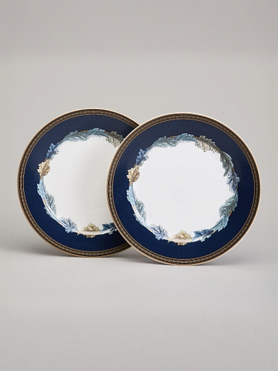 Набор тарелок закусочный, фарфор, 2 шт, 20.5 см, круглый, Art Collection, Lefard, 590-694