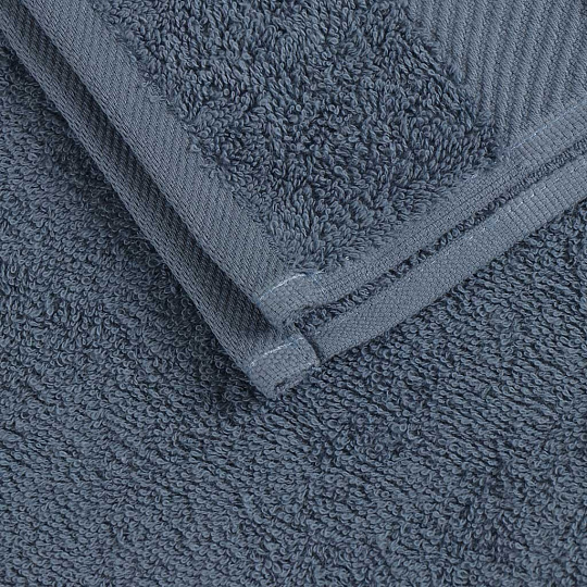 Полотенце банное 70х140 см, 100% хлопок, 460 г/м2, Авангард, Bella Carine, серо-синее, Турция, FT-2-70-1937