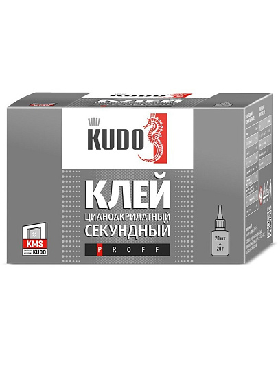 Клей KUDO, цианакрилатный, секундный, водостойкий, однокомпонентный, 20 г, SMB-020