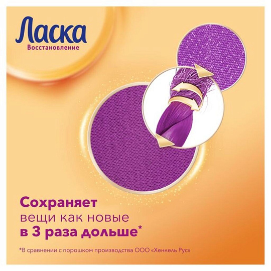 Гель для стирки Ласка, 2 л, универсальный, Уход и восстановление
