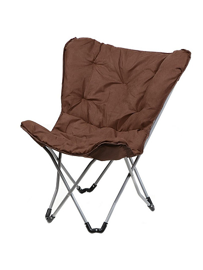 Кресло складное 45х80х90 см, Элит, коричневое, ткань, 100 кг, T2022-7061