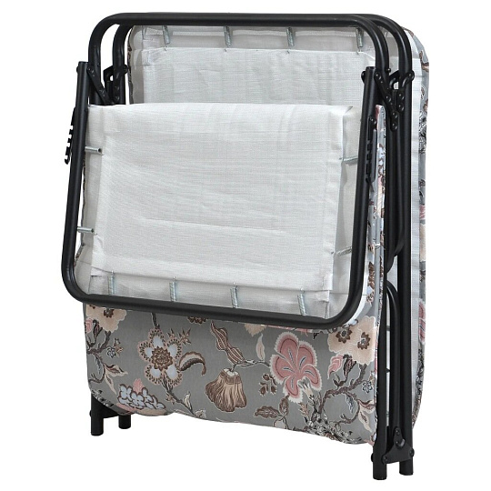 Раскладушка 197х73х35 см, 120 кг, Надин, с408/82/1, полумягкая, сталь, матрас в комплекте, поролон, в ассортименте