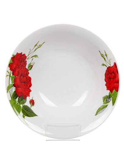 Салатник керамика, круглый, 20х5.5 см, 0.9 л, Алая роза, Daniks, 19-291#