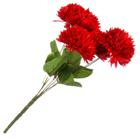 Цветок искусственный декоративный Георгин, 46 см, красный, Y4-7151