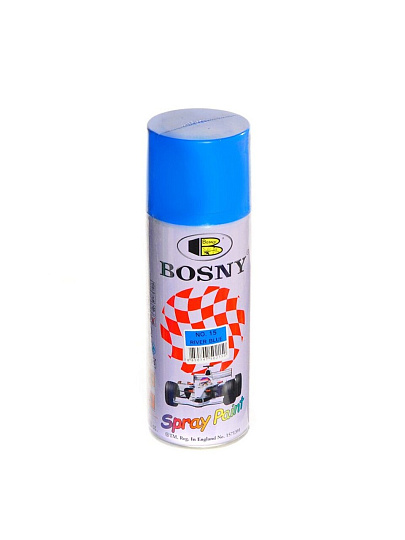 Краска аэрозольная, Bosny, №15, акрилово-эпоксидная, универсальная, глянцевая, светло-голубая, 0.4 кг