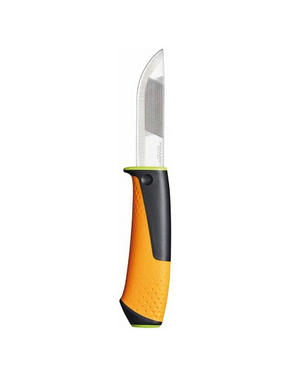 Нож для тяжелых работ, с точилкой, Fiskars, 1023619