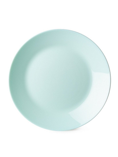 Тарелка обеденная, стеклокерамика, 25 см, круглая, Lillie Turquoise, Luminarc, Q6432, бирюза