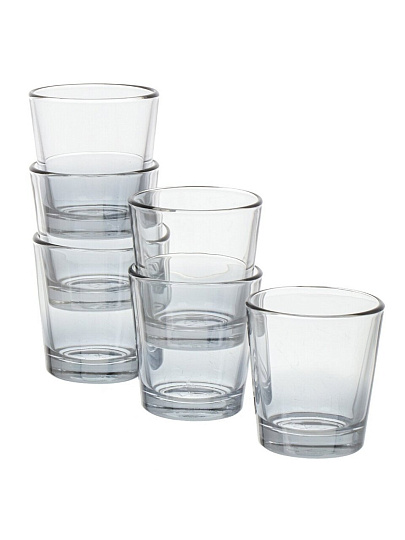 Рюмка 50 мл, стекло, 6 шт, Glasstar, Черное море Омбре 1, RNBSO50