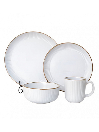 Сервиз столовый керамика, 16 предметов, на 4 персоны, Jewel, Камилла, ПС0002-15