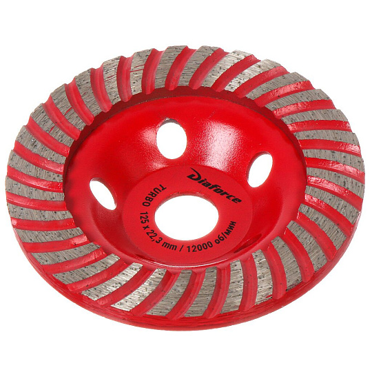 Чашка шлифовальная Diaforce, Turbo, 125 мм, алмазная, 520003