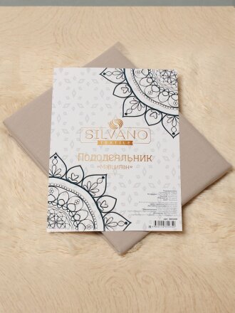 Пододеяльник 2-спальный, 175 х 215 см, 100% хлопок, поплин, бежевый, Silvano, Марципан, 300005