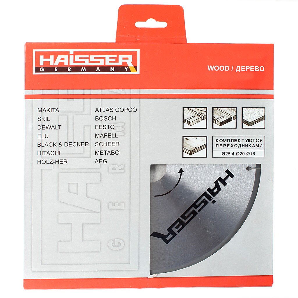 Диск пильный по дереву, Haisser, 230х30 мм, 40 зубьев, HS109013 диск пильный по пластику ламинату haisser 200х30 мм 48 зубьев hs109053