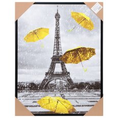 Картина 45х60 см, Эйфелева башня желтые зонтики, Y6-2389