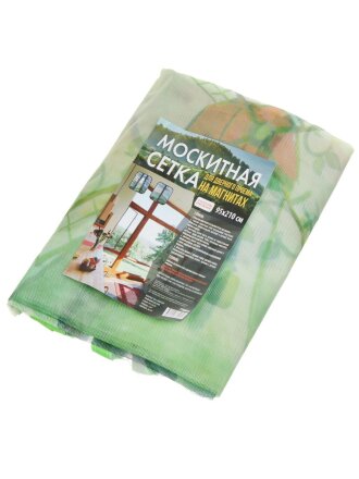 Сетка москитная для двери, 0.95х2.1 м, на магнитах, липучка, зеленая, Мельница, YTMN004