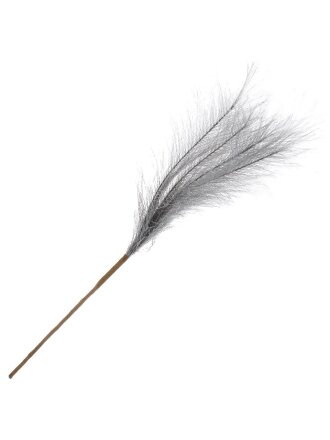 Перо декоративное 60 см, искусственное, серое, Y4-7168