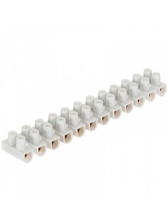 Зажим винтовой, полиэтилен, белый, 12 пар, GZV-3-12-W, 3А, General Lighting Systems, 475400