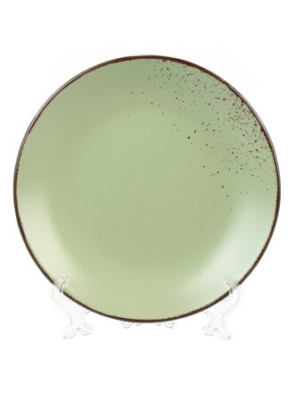 Тарелка десертная, керамика, 19 см, круглая, OH!SPLASH, Domenik, DMD172, зеленая