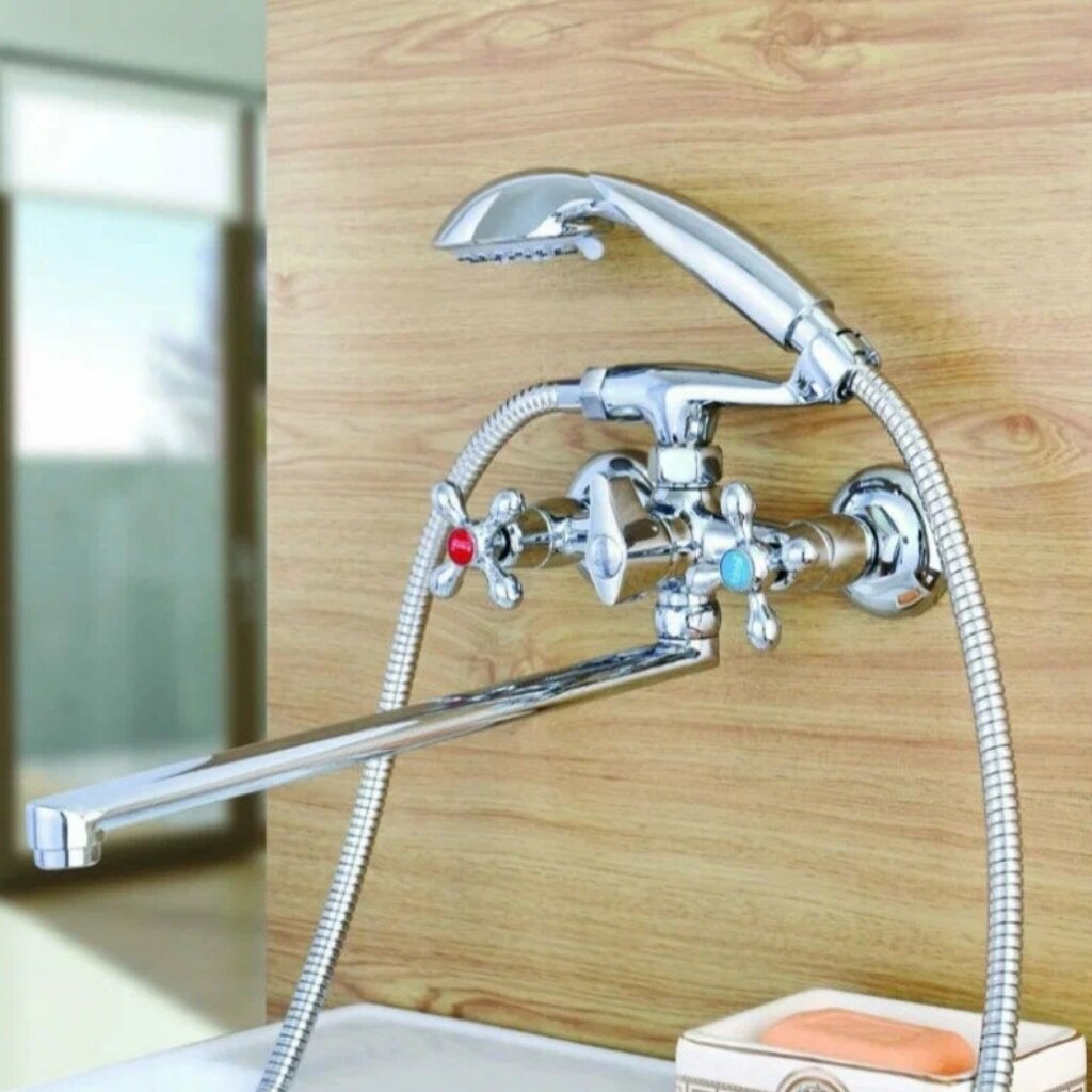 Смеситель для ванны, G.lauf, с кран-буксой, хром, QML7-A827 смеситель для ванны frud с кран буксой хром r22109