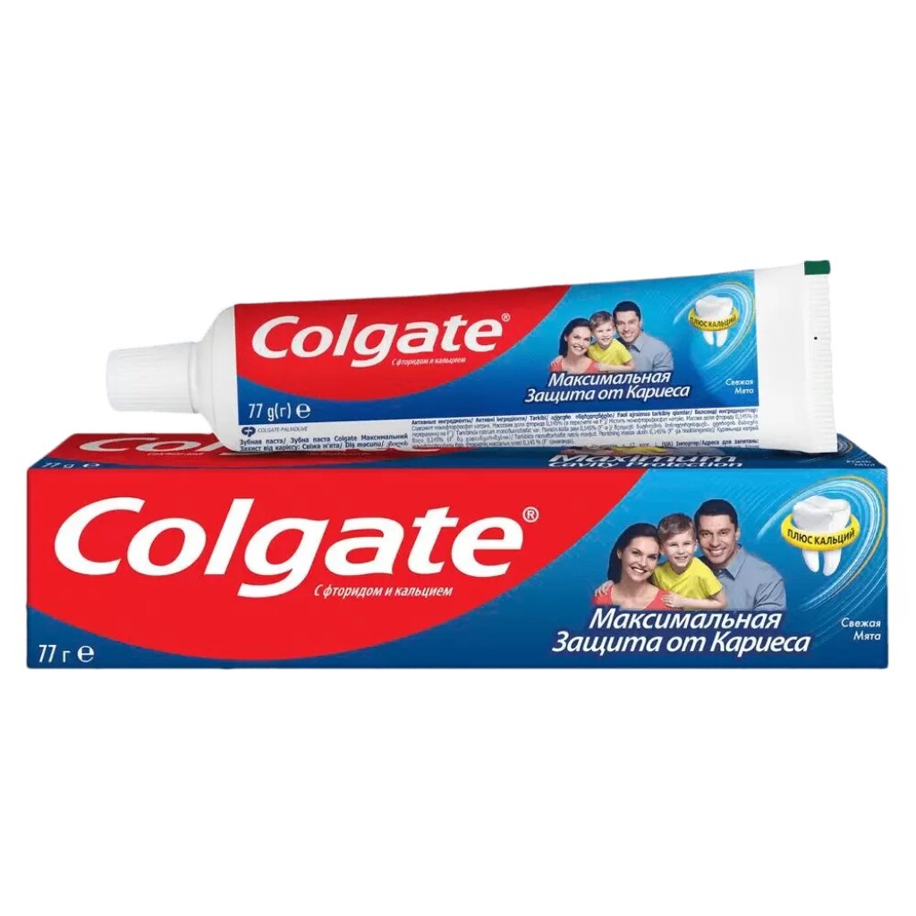 Зубная паста Colgate, Максимальная Защита от Кариеса Свежая Мята, 100 мл зубная паста лесной бальзам форте 75 мл 75 г