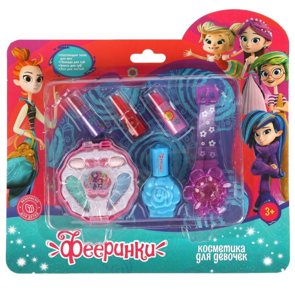 Набор детской косметики Милая Леди, тени, помада, блеск д/губ, 70633D2-FI