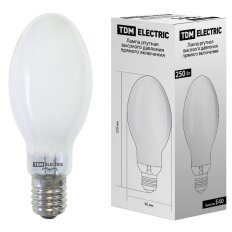 Лампа ртутная TDM Electric SQ0325-0020 250 Вт Е40 теплый белый свет