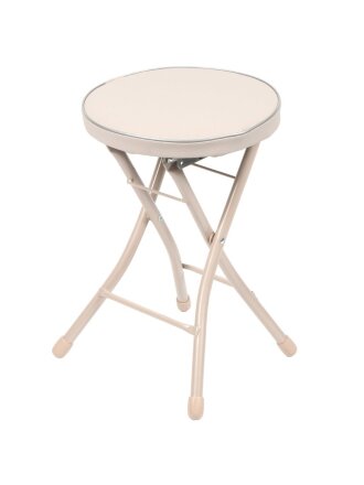 Табурет 320х320х470 мм, серый, сиденье круглое, винилискожа, на четырех металлических опорах, Nika, ТБСК1/4