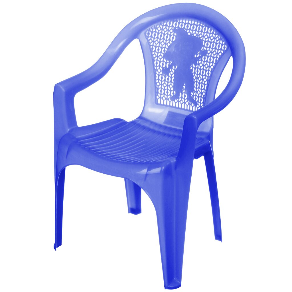 Стульчик детский пластик, Стандарт Пластик Групп, 38х35х53.5 см, синий, голубой стульчик детский пластик стандарт пластик групп 38х35х53 5 см салатовый