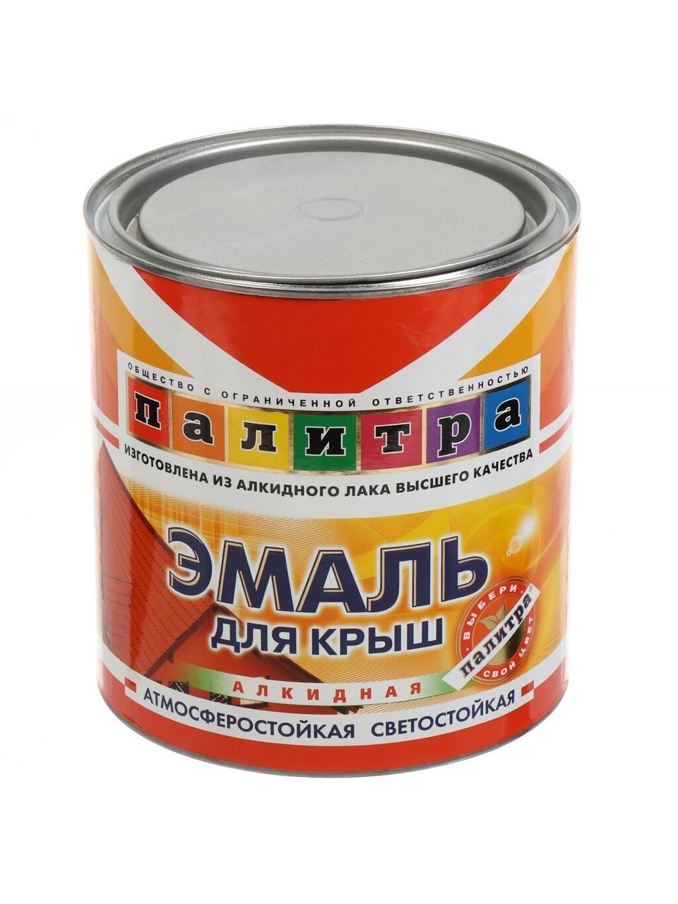 Эмаль Палитра, ПФ-115, для крыш, алкидная, красно-коричневая, 2.7 кг