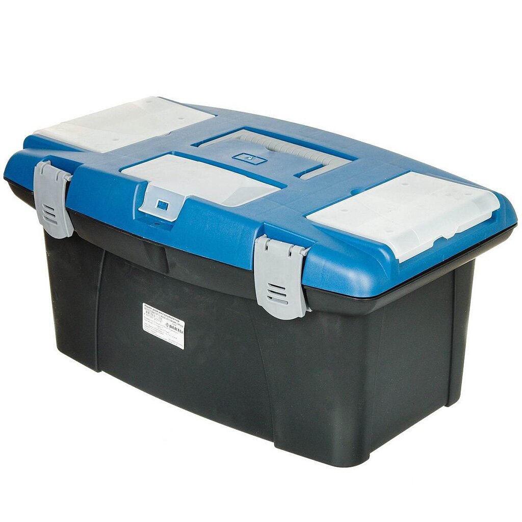 Ящик для инструментов, 19 '', 48х23 см, пластик, Bartex, морозостойкий замок, 27802203 набор слесарных инструментов bartex 6 гранные металл пластик сумка 22 предмета