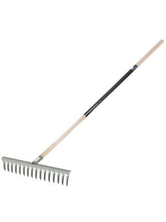 Грабли витые, 16 зуб, металл, садовые, черенок деревянный